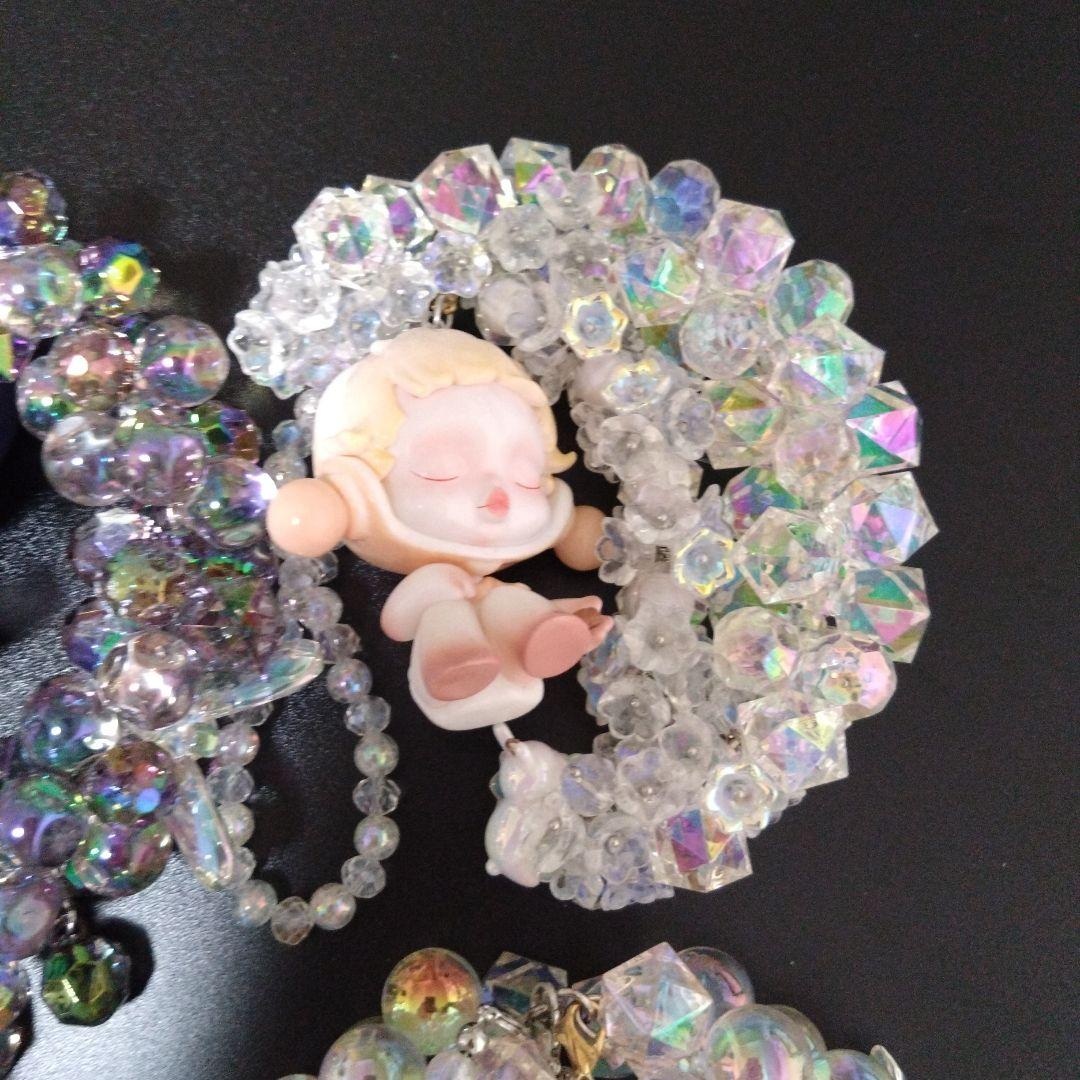 【バラ売り可能】ハンドメイド アクリルビーズ リース　スカルパンダ　6点セット