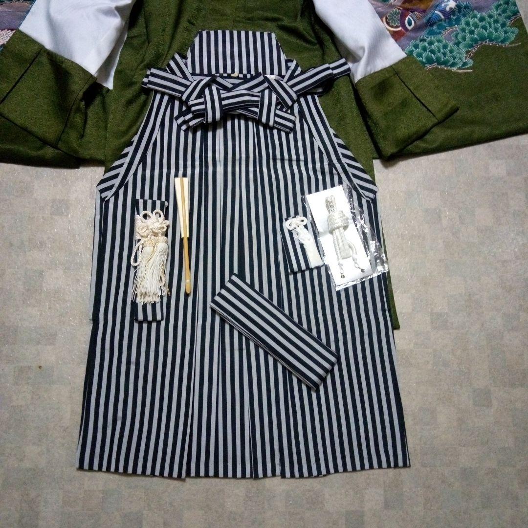 美品【七五三5歳男の子】羽織袴セット『小物付き』