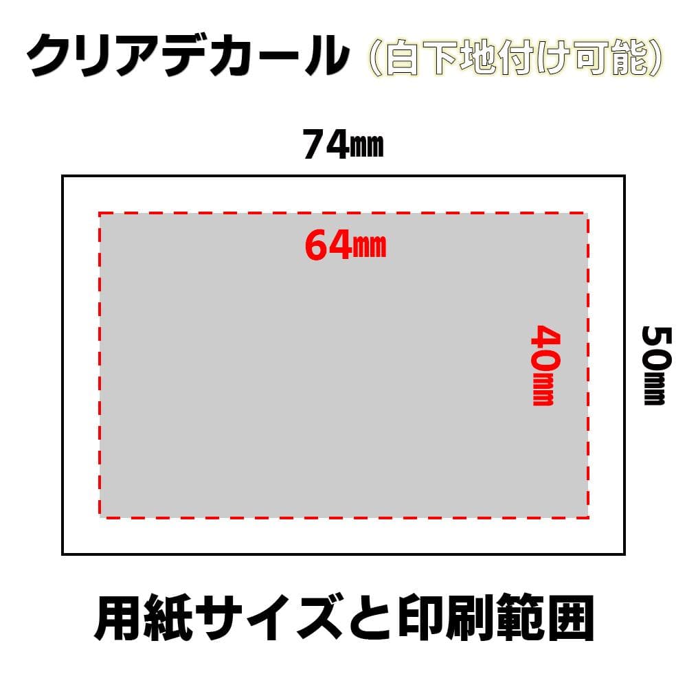 1/64ミニカー　汎用　水転写式　クリアデカール　デカールオーダー①受付用