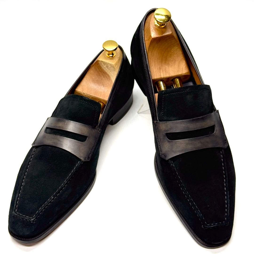 定価5.2万円 zampiere ローファー スエード ブラック キレイ目