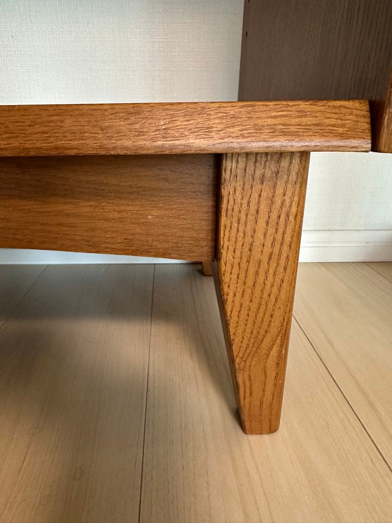 木目調 引き出し付きキャビネット