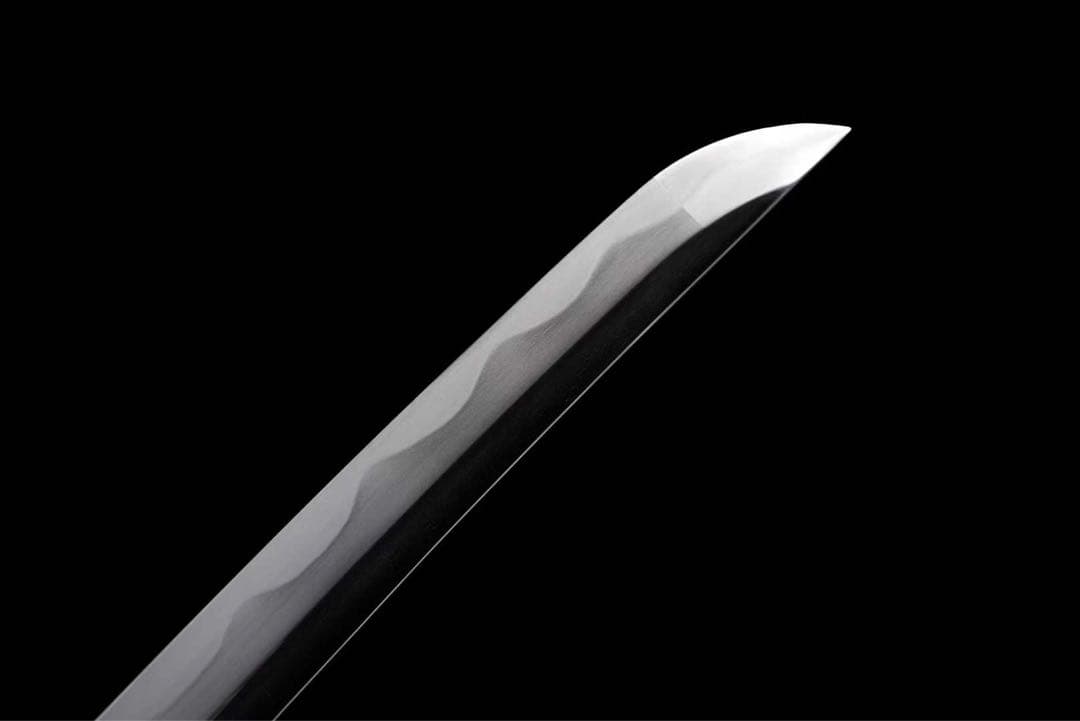 赤 脇差 武具 舞踊刀 三色研ぎ 鉄鍔 鮫皮巻き