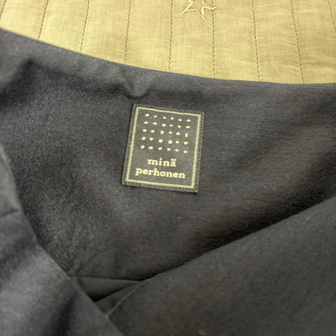 minä perhonen calm ネイビー プリーツスカート