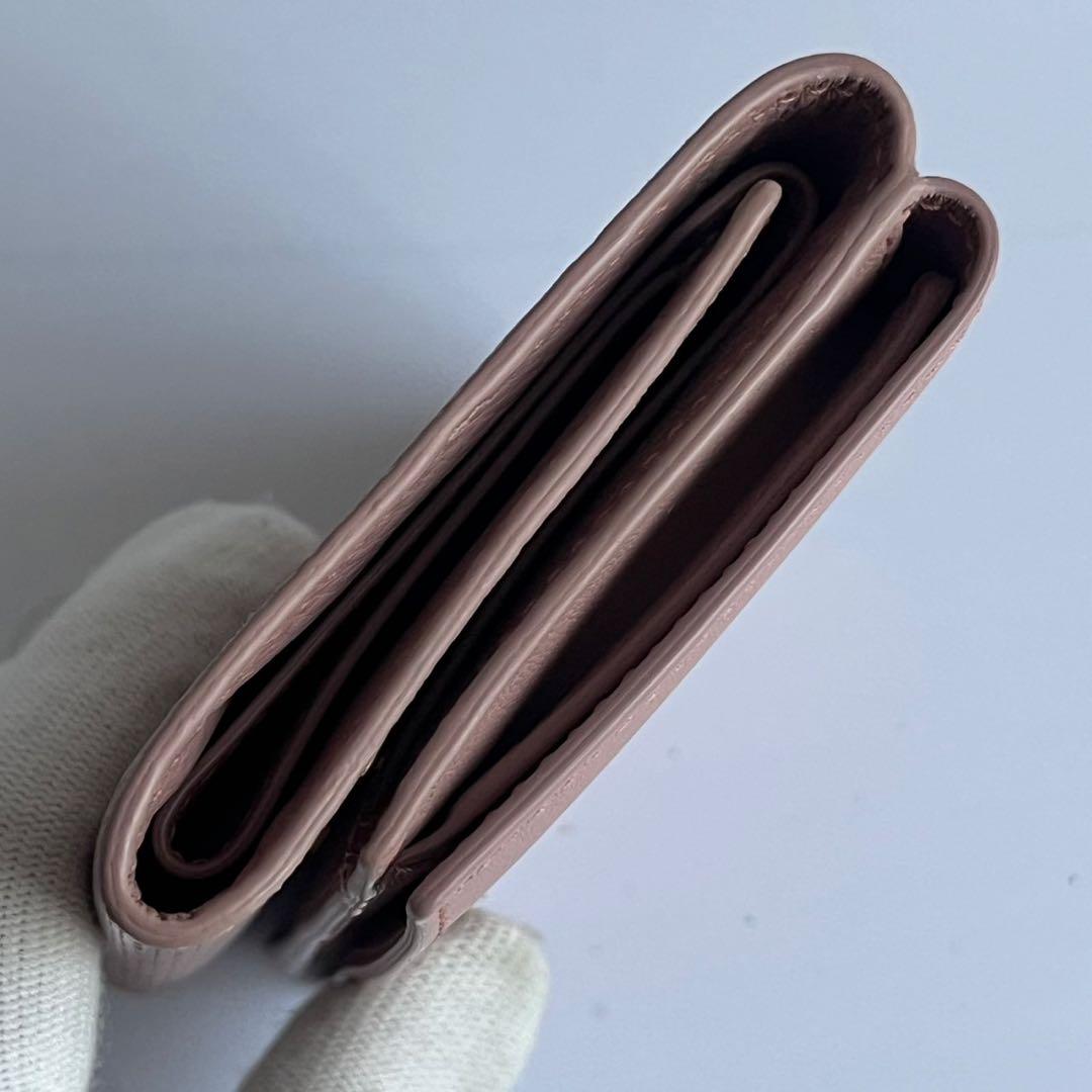 ✨未使用保管品✨　LOEWE コンパクトウォレット　ミニ財布　レザー　ピンク