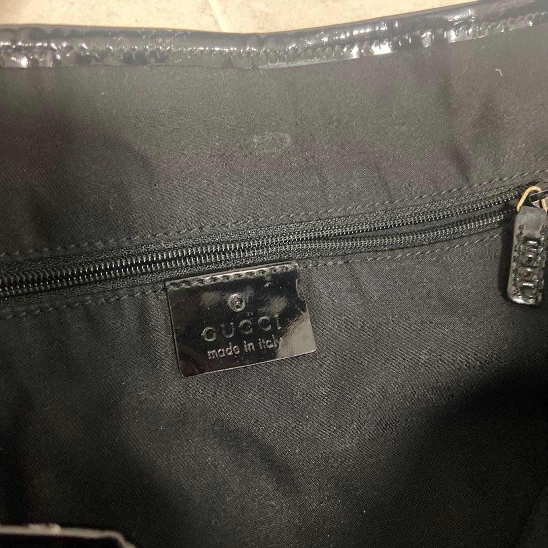 Gucci ♡ショルダーバッグ 黒 キャンバス/レザー♡アビーライン♡