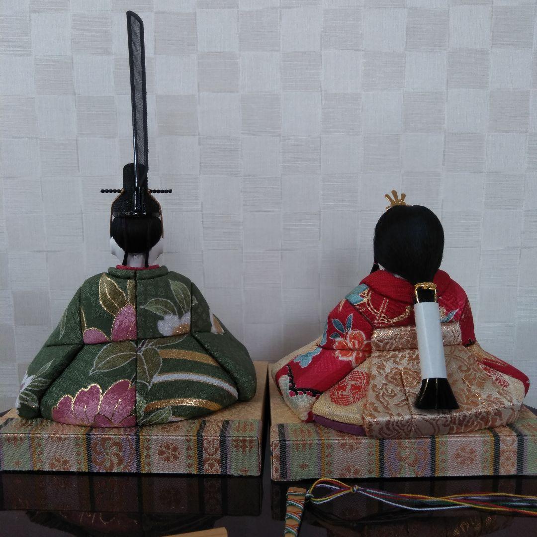 キ*ン様 江戸木目込み人形　雛人形　親王飾り　飾り台ケース付き