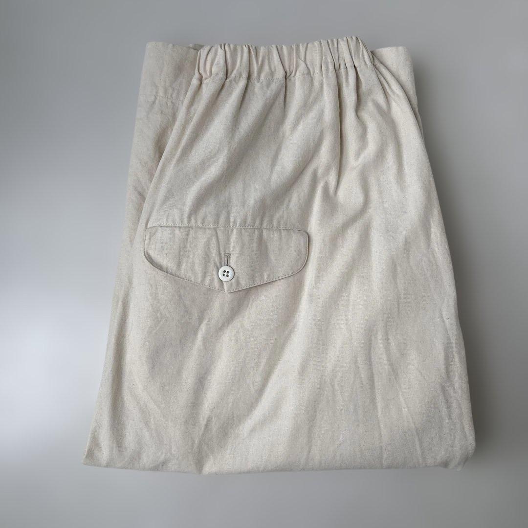 ゴーシュ コットンオックスワイドパンツ アイボリー