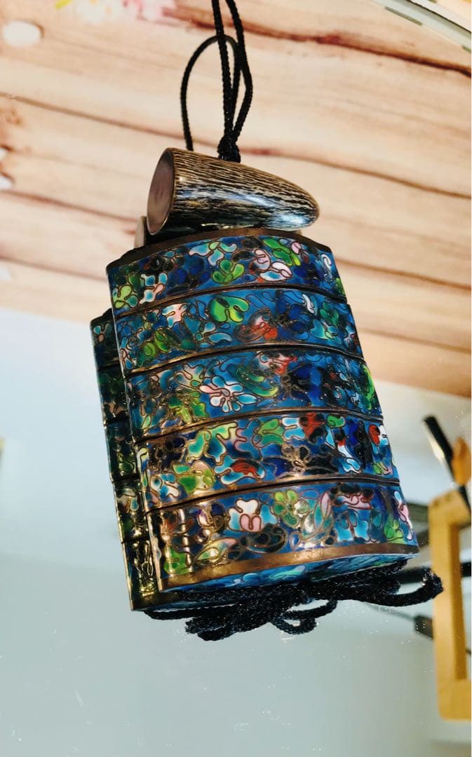 七宝焼 印籠　小物入　根付け