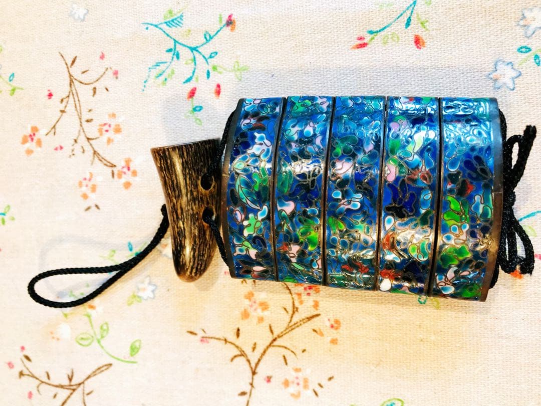 七宝焼 印籠　小物入　根付け