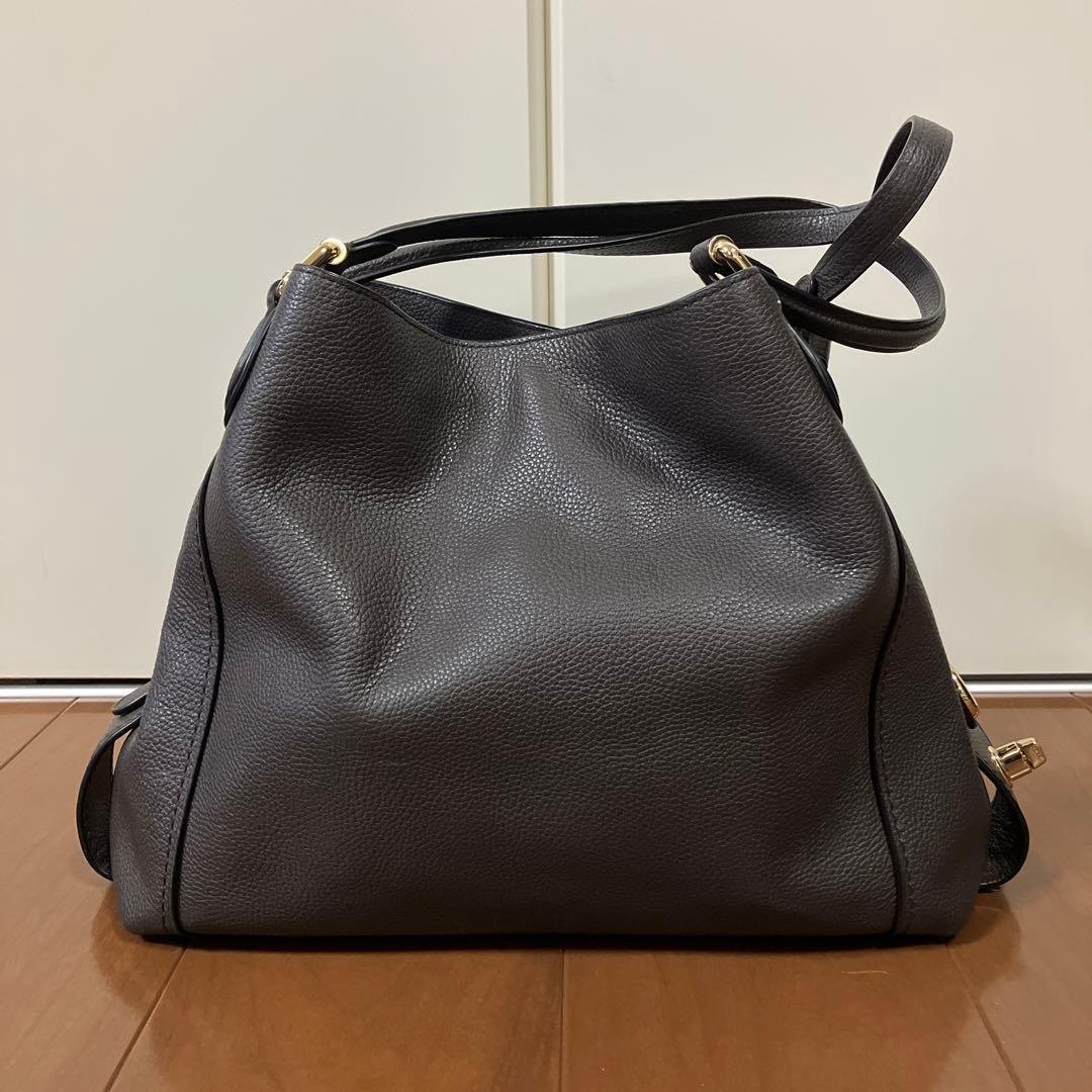COACH エディ31 ペブルドレザー ショルダーバッグ