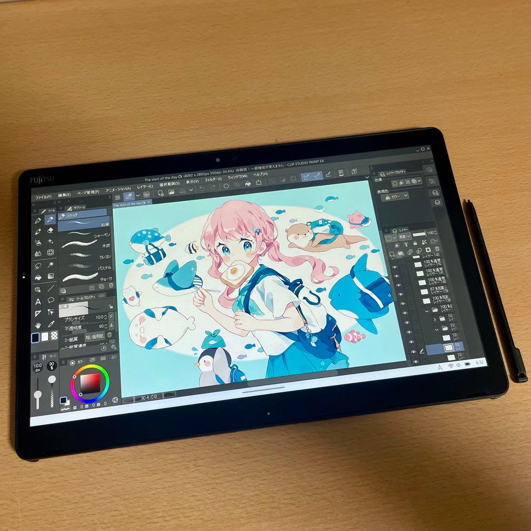 ◇富士通 ワコム i3 大画面13.3型 筆圧4,096段階 お絵描きタブレット