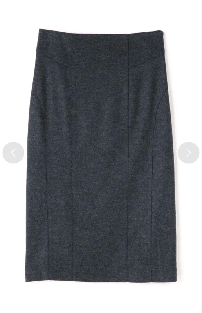 新品 ピンキー&ダイアン ウールスムースカッティングタイトスカート 灰36