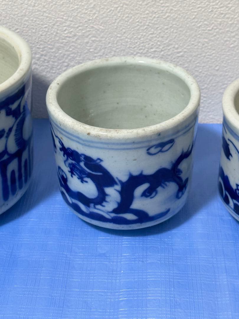 中国古玩 清時代 染付香炉