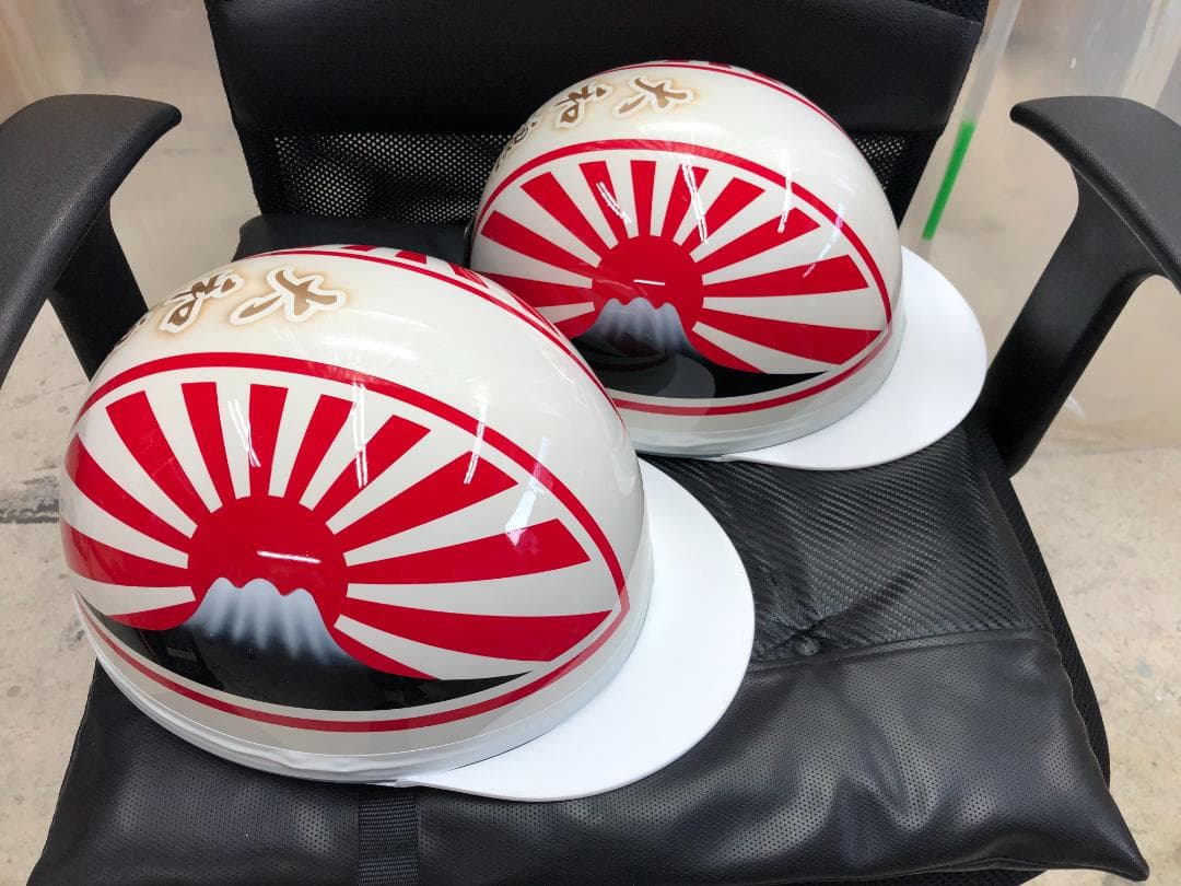 コルク半　カスタム　富士日章　3つボタン　白赤　文字あり　セット　高級クリヤ