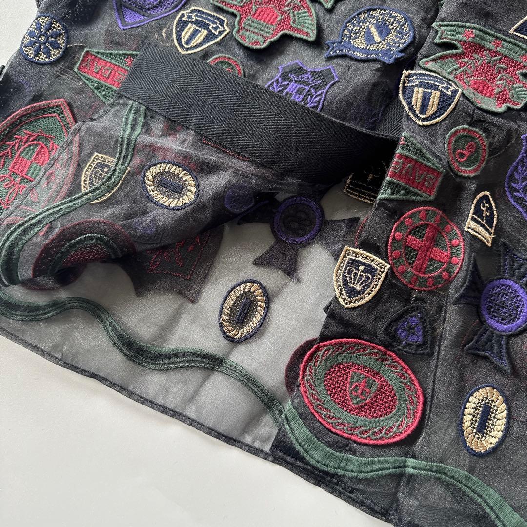 sacai サカイ　希少☆ ワッペン スカート インナー付き　ラップスカート