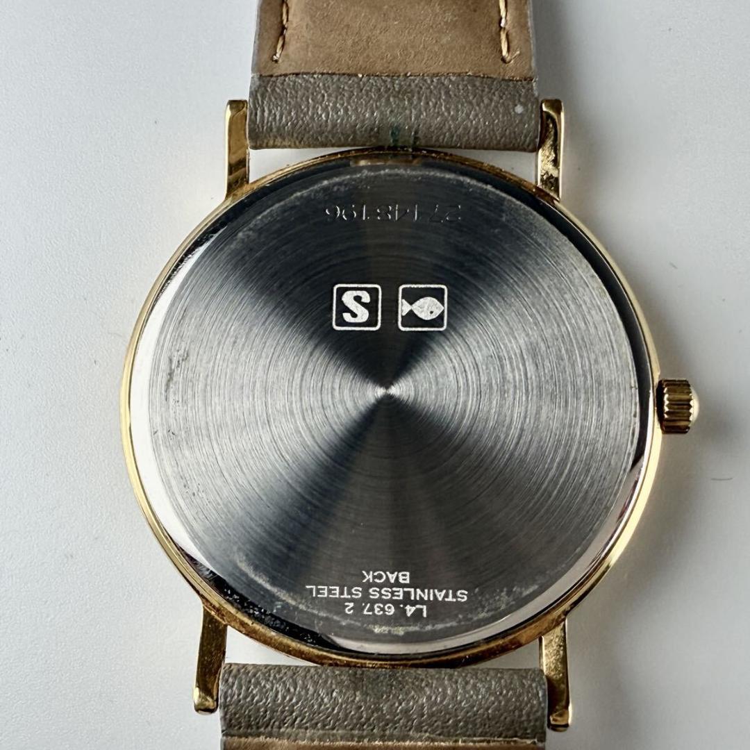 美品 メンズ【新品電池稼働】ロンジン 腕時計 クォーツ ゴールド文字盤 純正尾錠