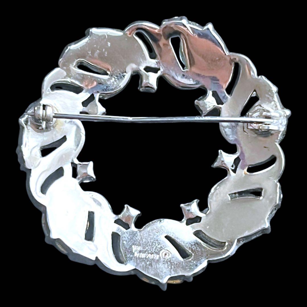 CROWN TRIFARI☆1958☆allure☆フロストリーフリースブローチ