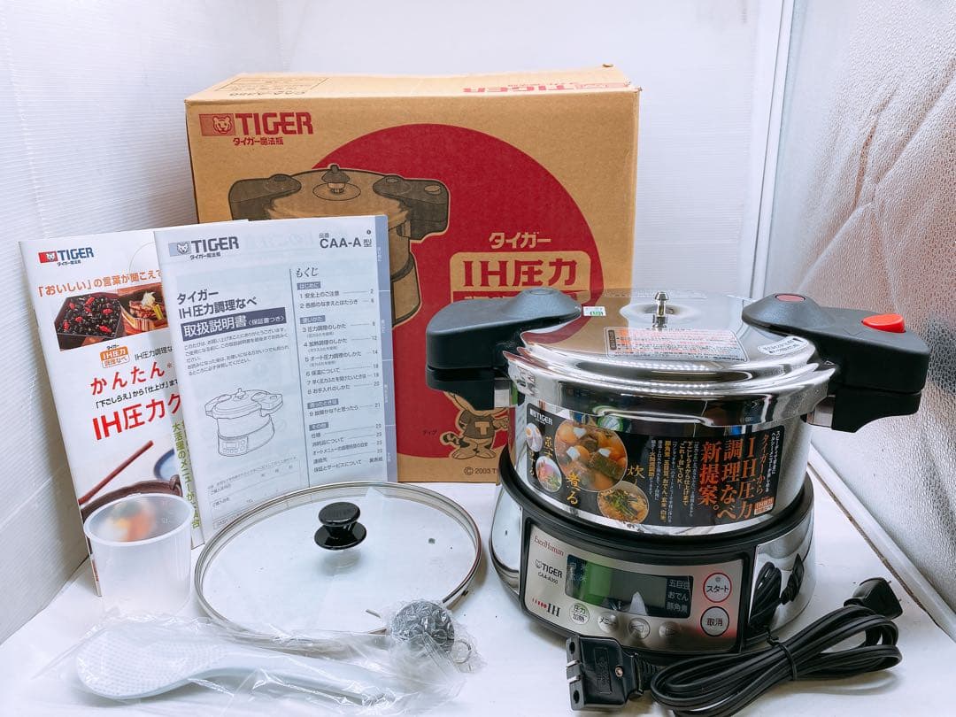 通電OK タイガーIH圧力鍋 日本製 3.5L 炊飯 煮込料理に 圧力なべ