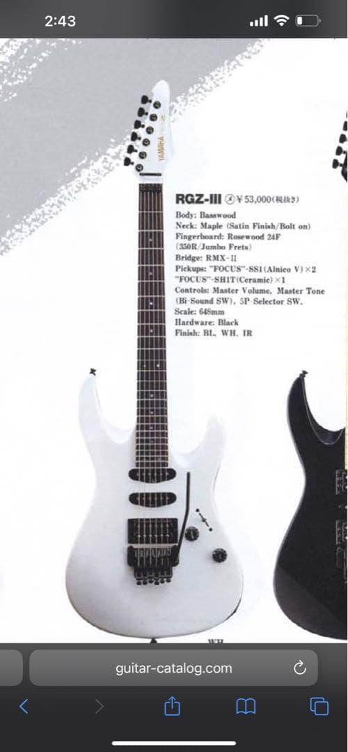 YAMAHA RGZ-III MADE IN JAPAN　ビンテージ