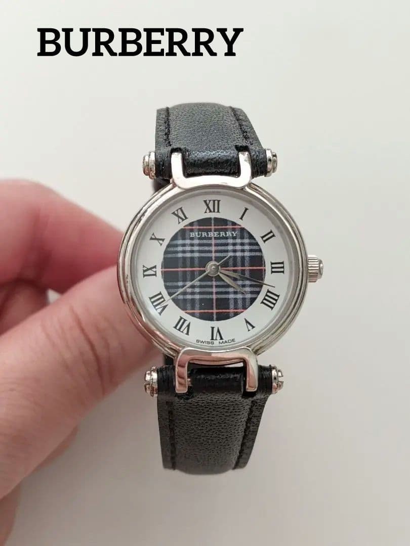 ■Burberry ノバチェック文字盤 レディース 腕時計 社外新品革ベルト