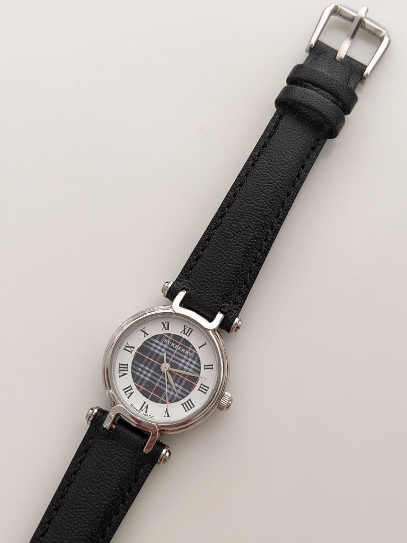 ■Burberry ノバチェック文字盤 レディース 腕時計 社外新品革ベルト