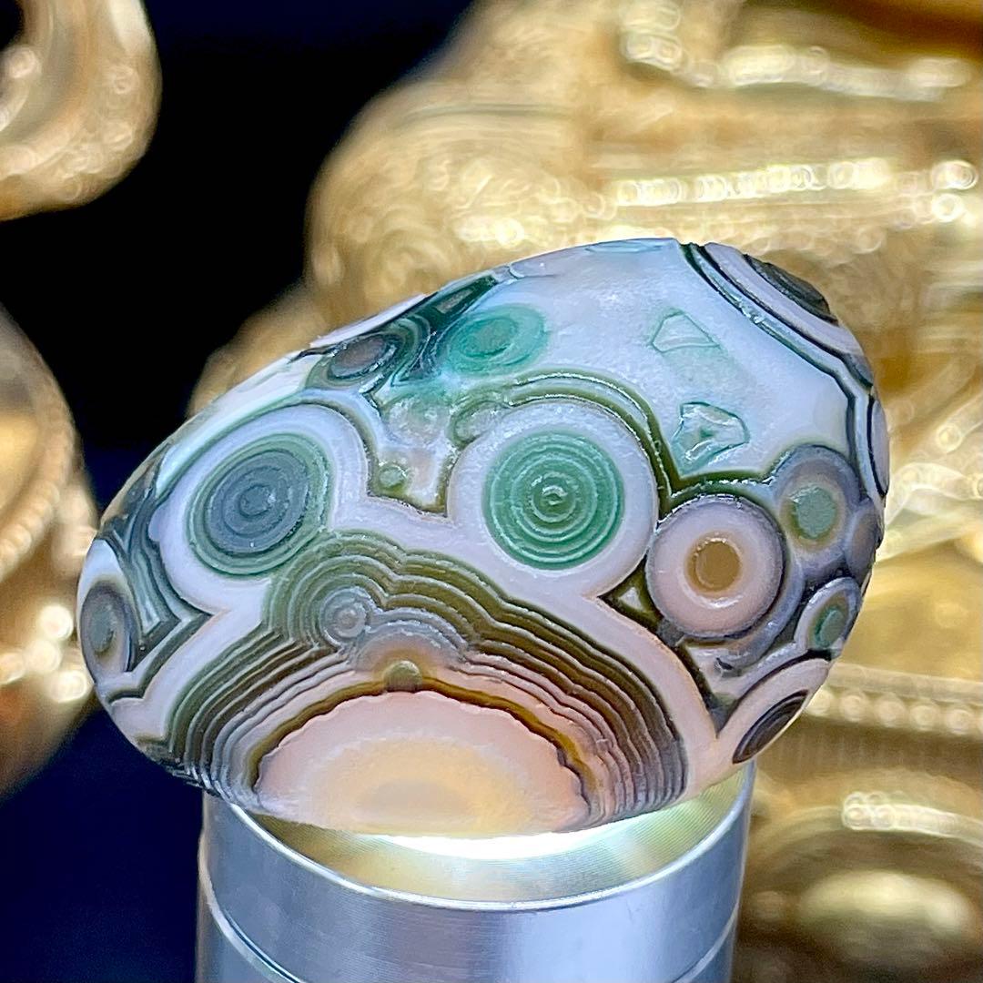 ゴビ瑪瑙 火山湖 原石 S686 ゴビアゲート 天眼石 鉱物