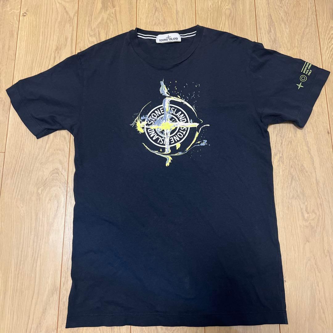 STONE  ストーンアイランド ブラック 半袖Tシャツ S