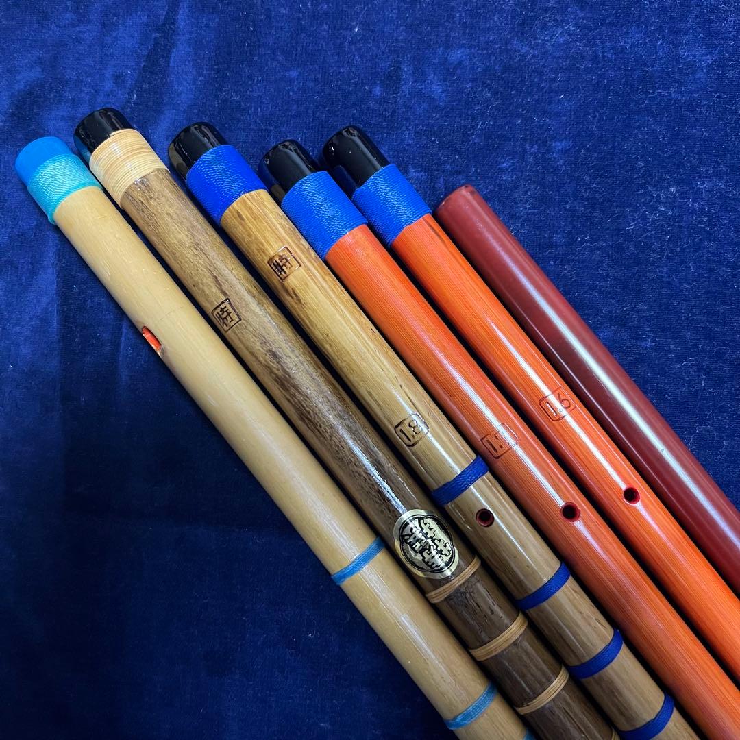 天雅笛 各種5本、蝴蝶篠笛 ロツレチ笛1尺5寸管 １本　合計６本まとめ売り