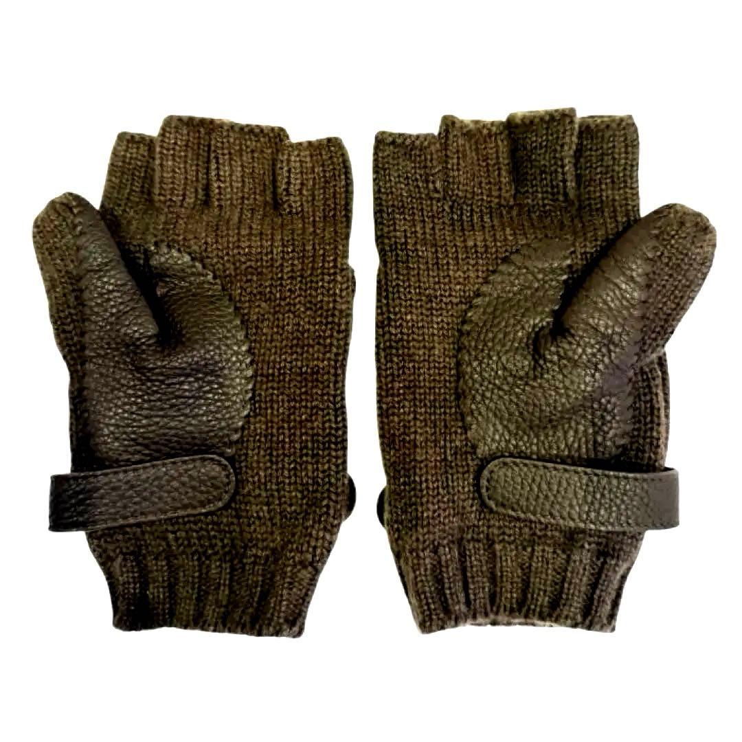 美品　HERMES エルメス　リオネル　カシミヤニットグローブ　サイズS