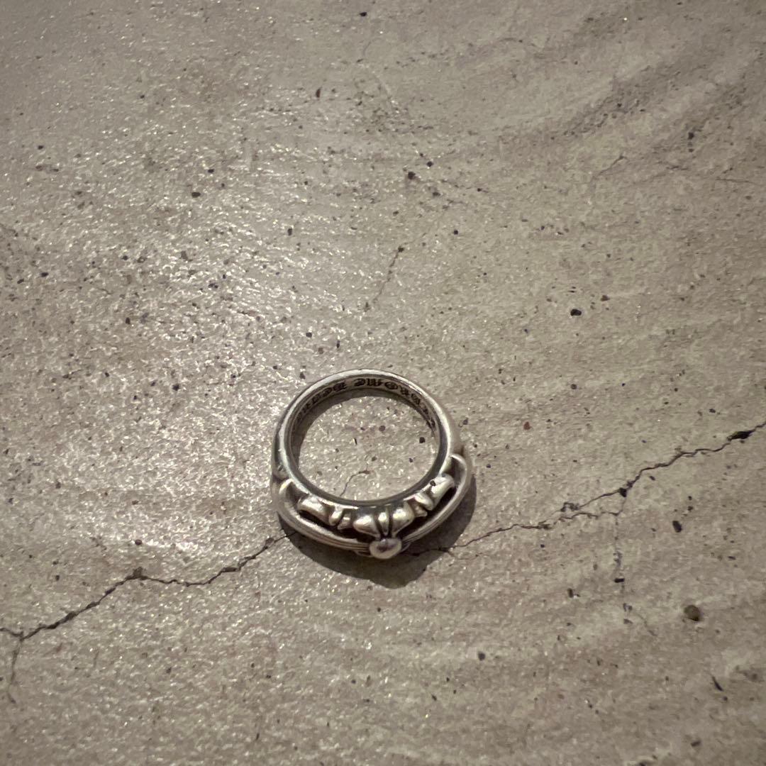 美品　クロムハーツ　ベビーフローラルクロスリング　5-6号　ピンキーリング