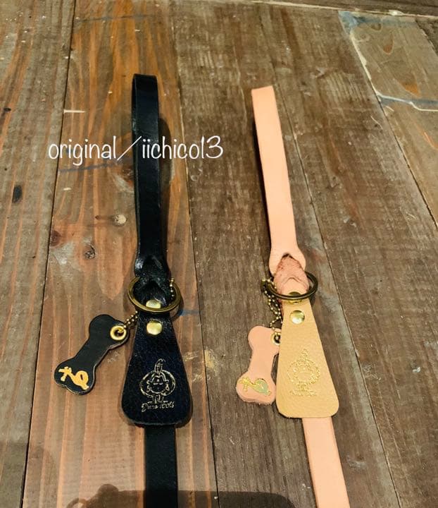 犬用　リード＆ハーネス　　ヌメ革ハーフマルチカラー