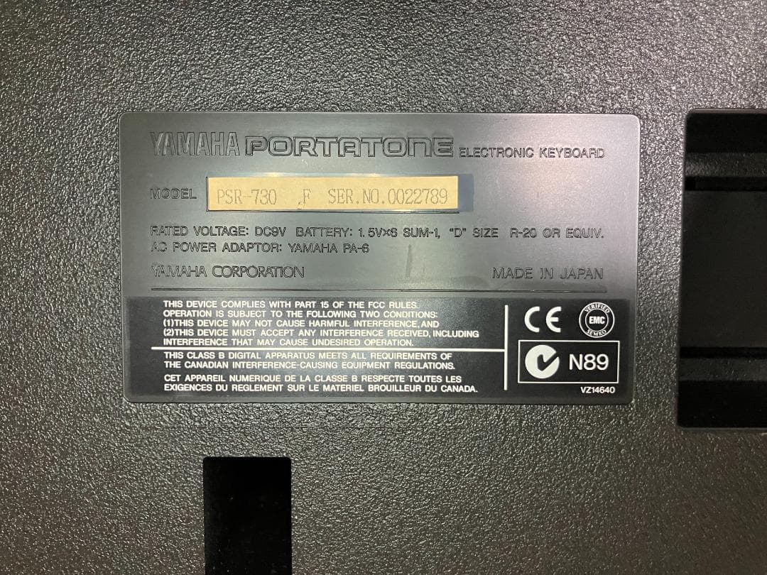 【希少】ヤマハ PSR-730 ポータトーン 707音色・自動伴奏機能 動作良好