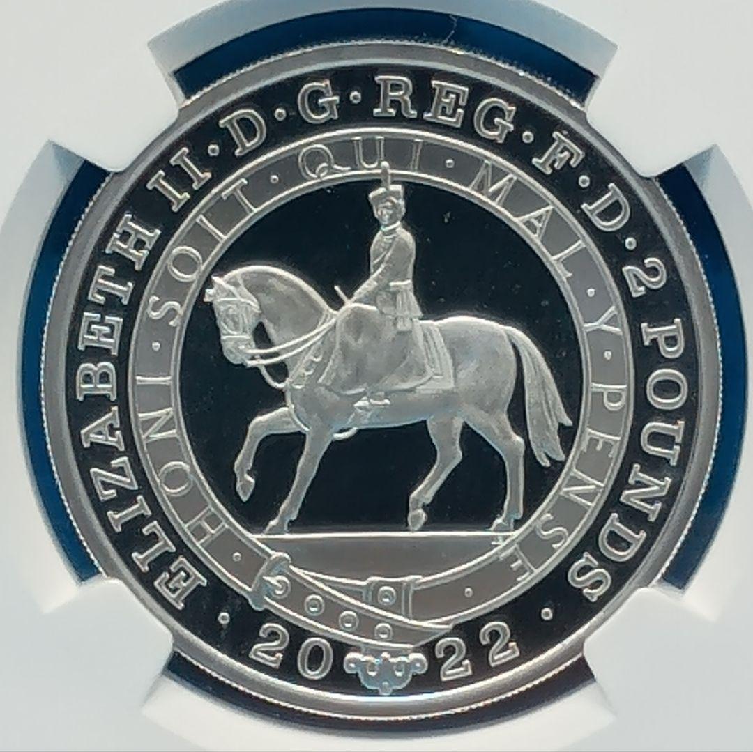 2022 イギリス プラチナジュビリー £2 銀貨 NGC PF70UC FR