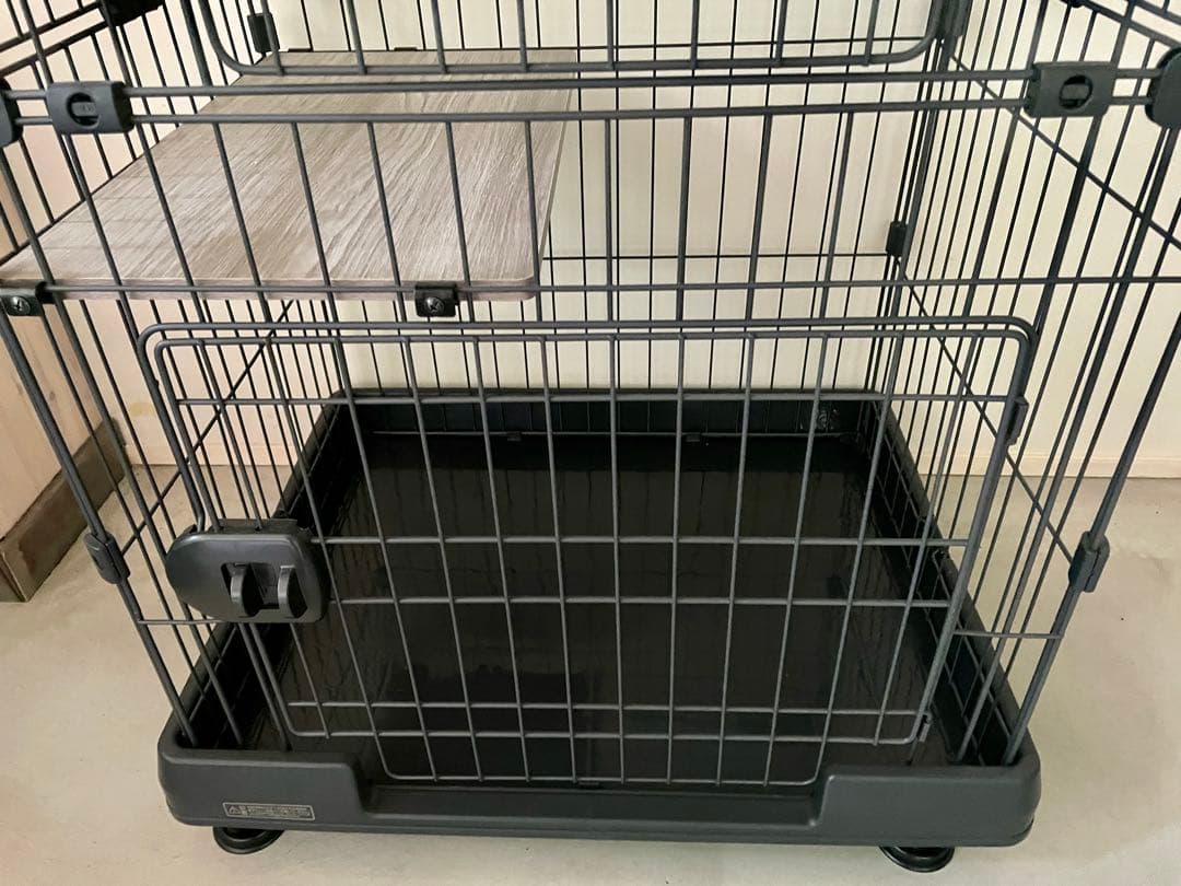 アイリスオーヤマ 猫 ケージ ミニタイプ 2段 ハンモック付き マットグレー