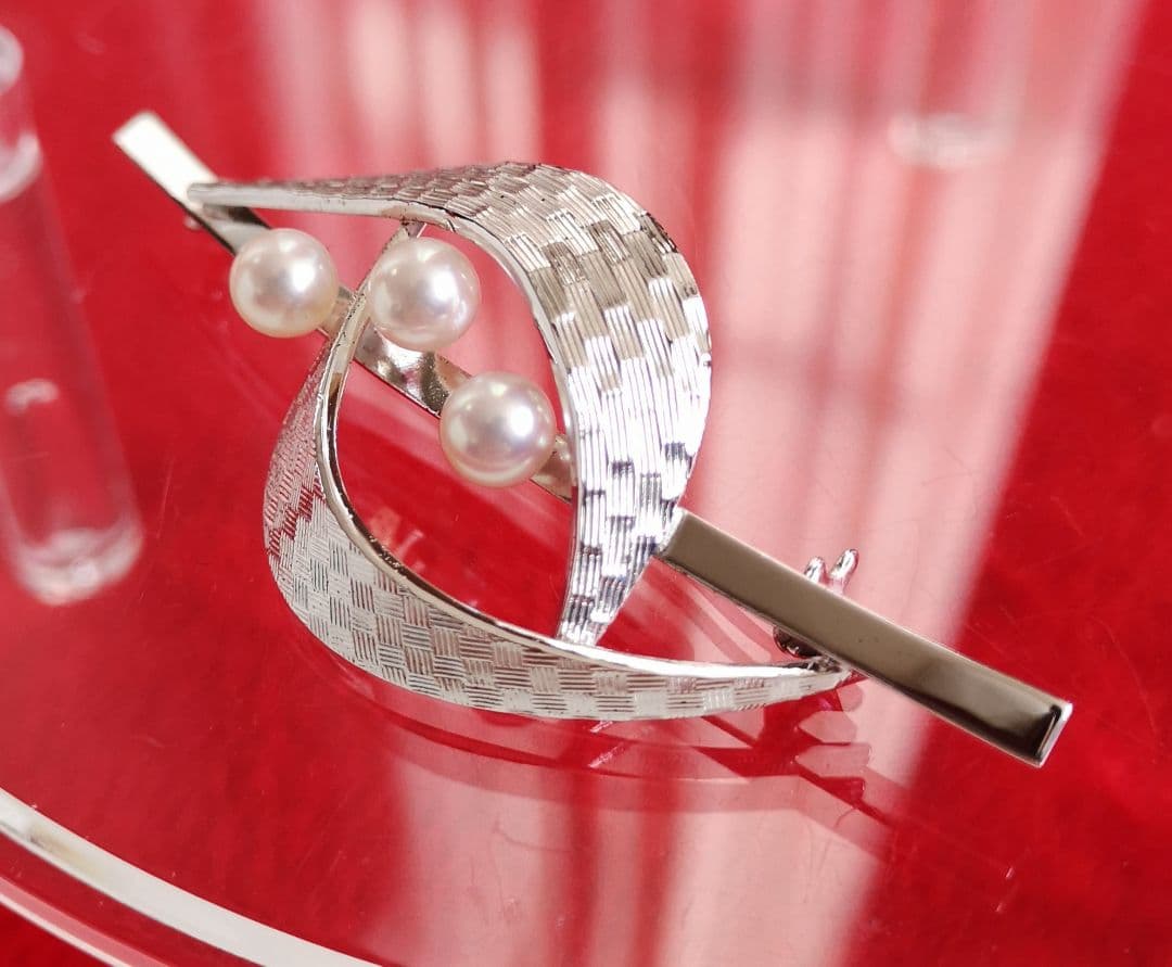 MIKIMOTO ブローチ 美品 アコヤ真珠 5mm シルバー製