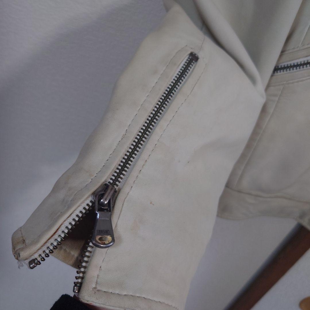 VERSACECOLLECTIONライダースジャケット白
