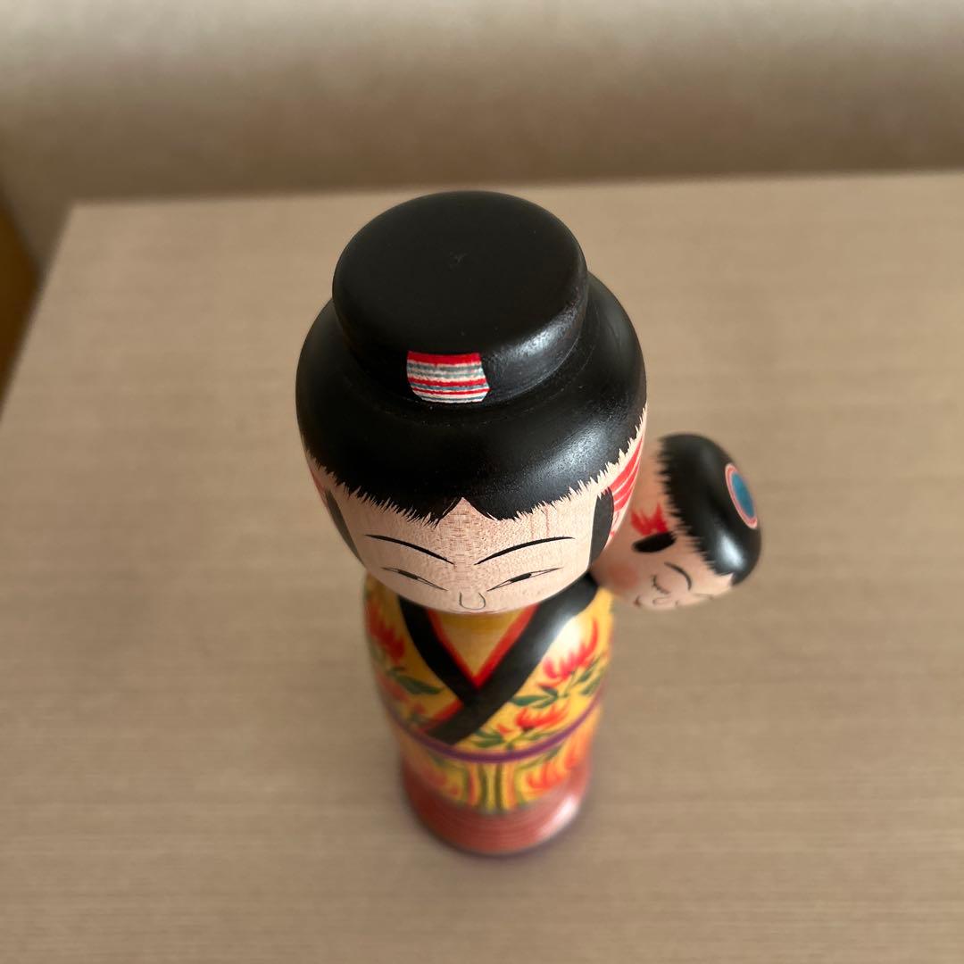 鈴木征一工人 【ガラ入り子守り】 こけし