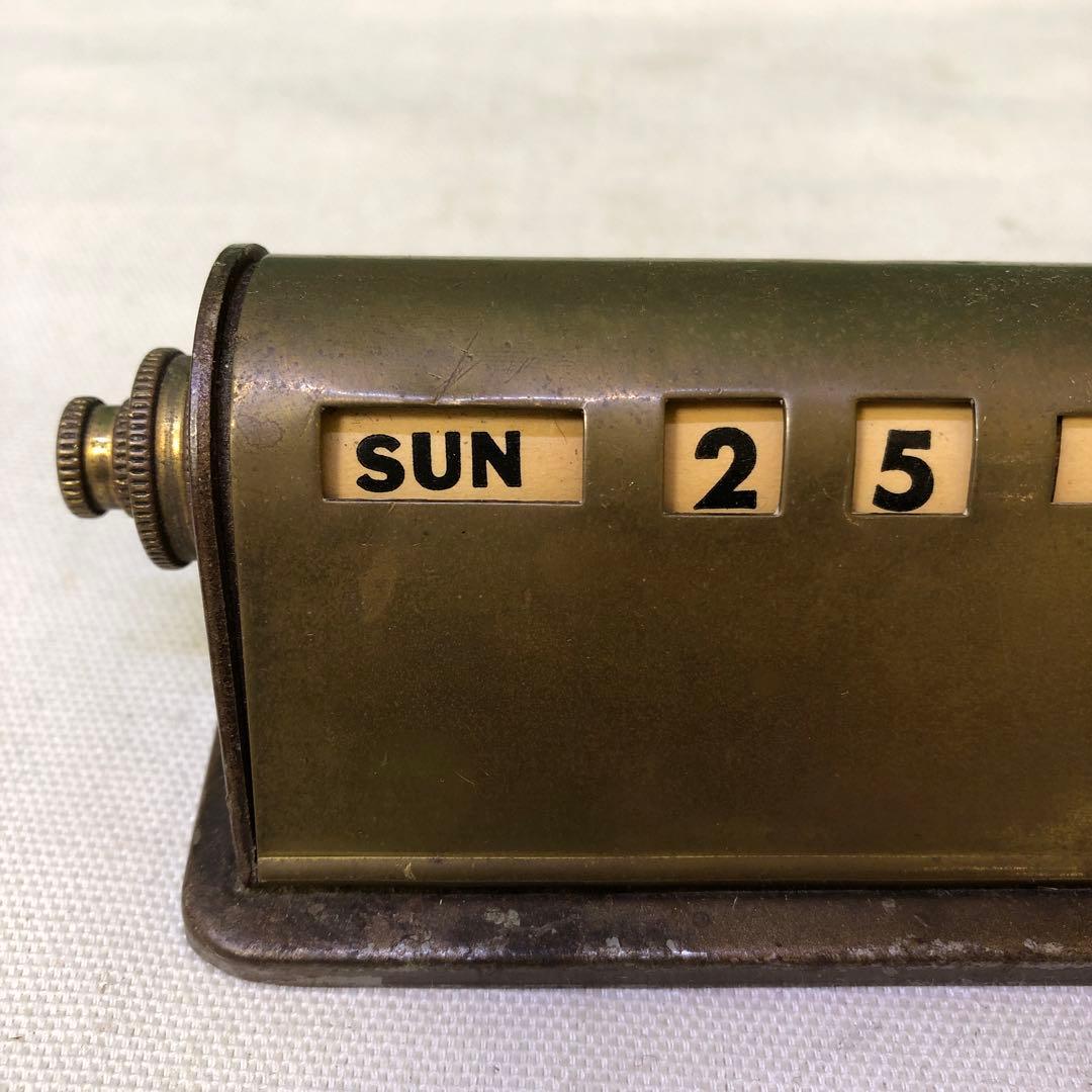 か4● 希少品　USヴィンテージ パークシャーマン　卓上カレンダーゴールド