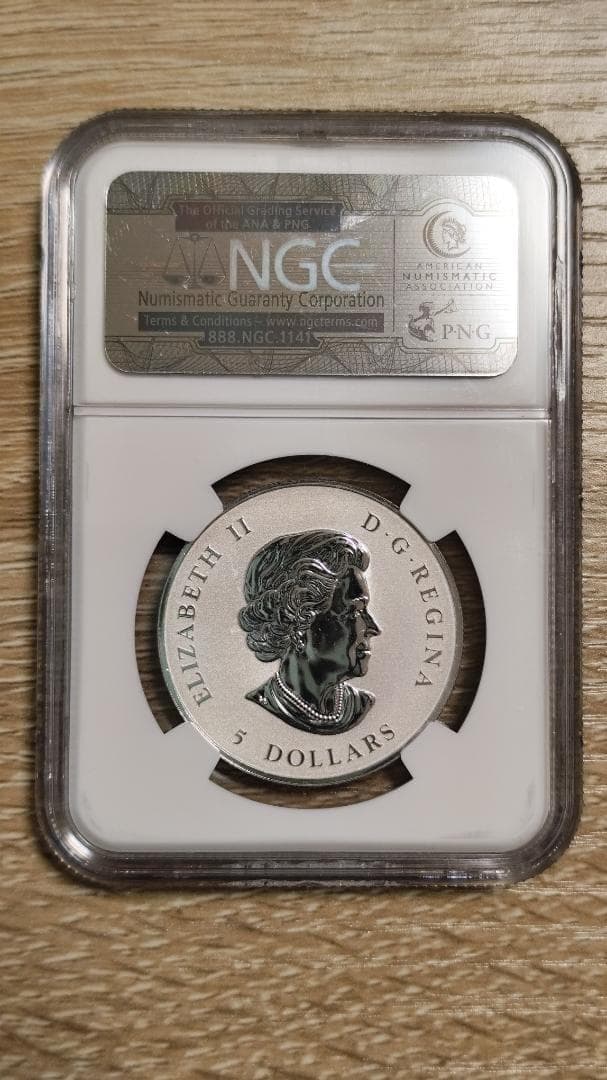 ソ*ラ様 NGC PF68☆2010 カナダ メイプルリーフ ピエフォー 5ドル