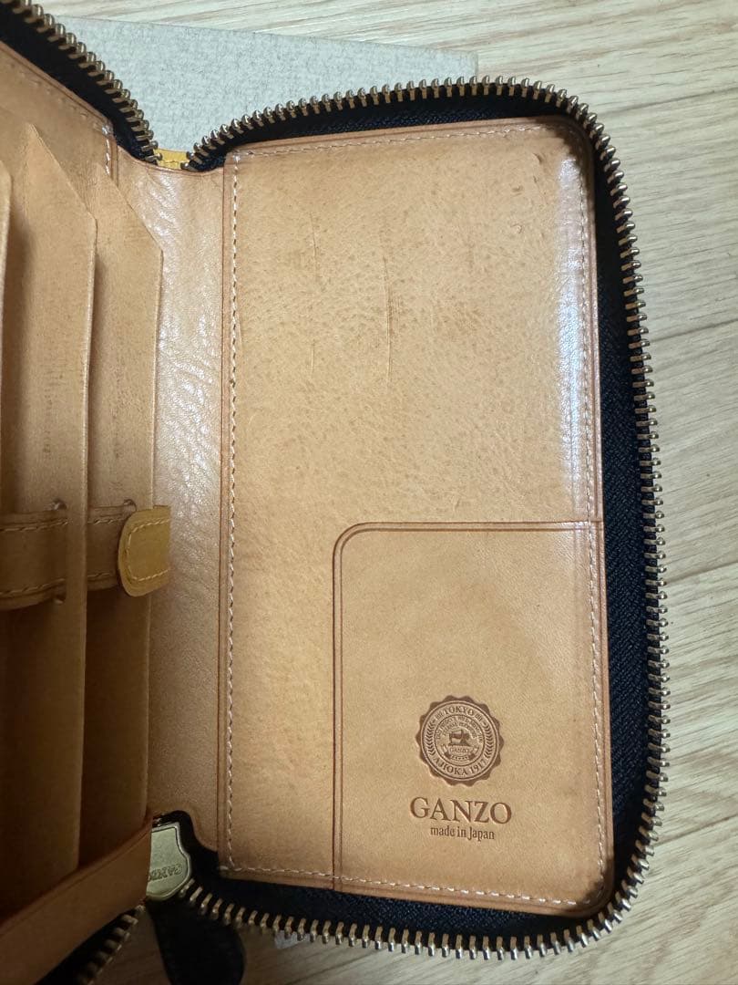 GANZO / ガンゾ ブライドルレザー　 ジッパーペンケース　ブラック