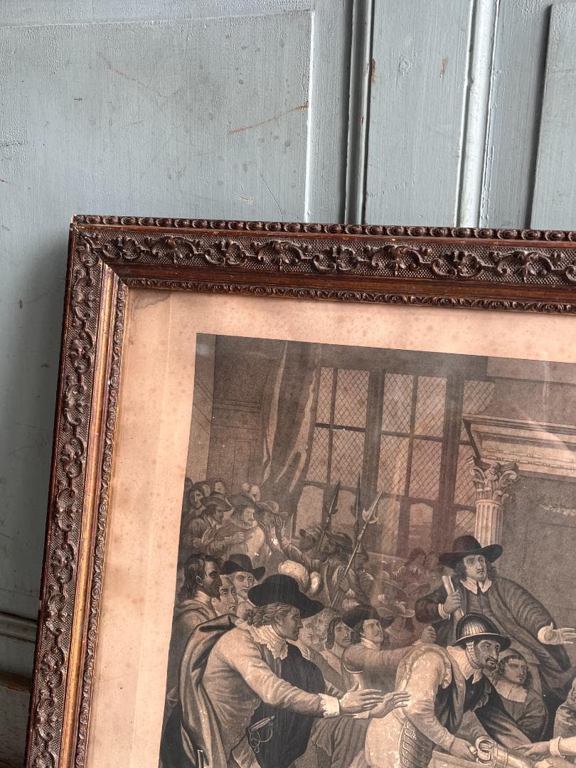 フランスアンティーク　絵画 額装品