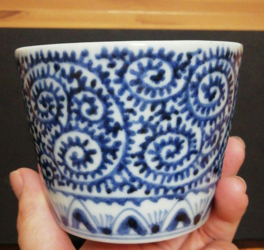 古伊万里　蛸唐草　染付　蕎麦猪口　四客　食器