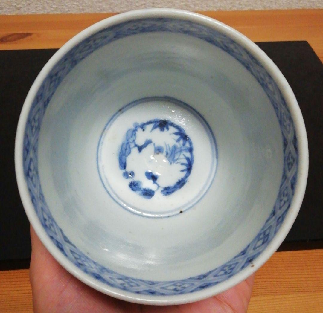 古伊万里　蛸唐草　染付　蕎麦猪口　四客　食器