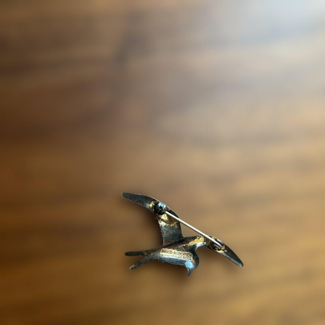 デヴィッドアンデルセン　青い鳥　ブローチ