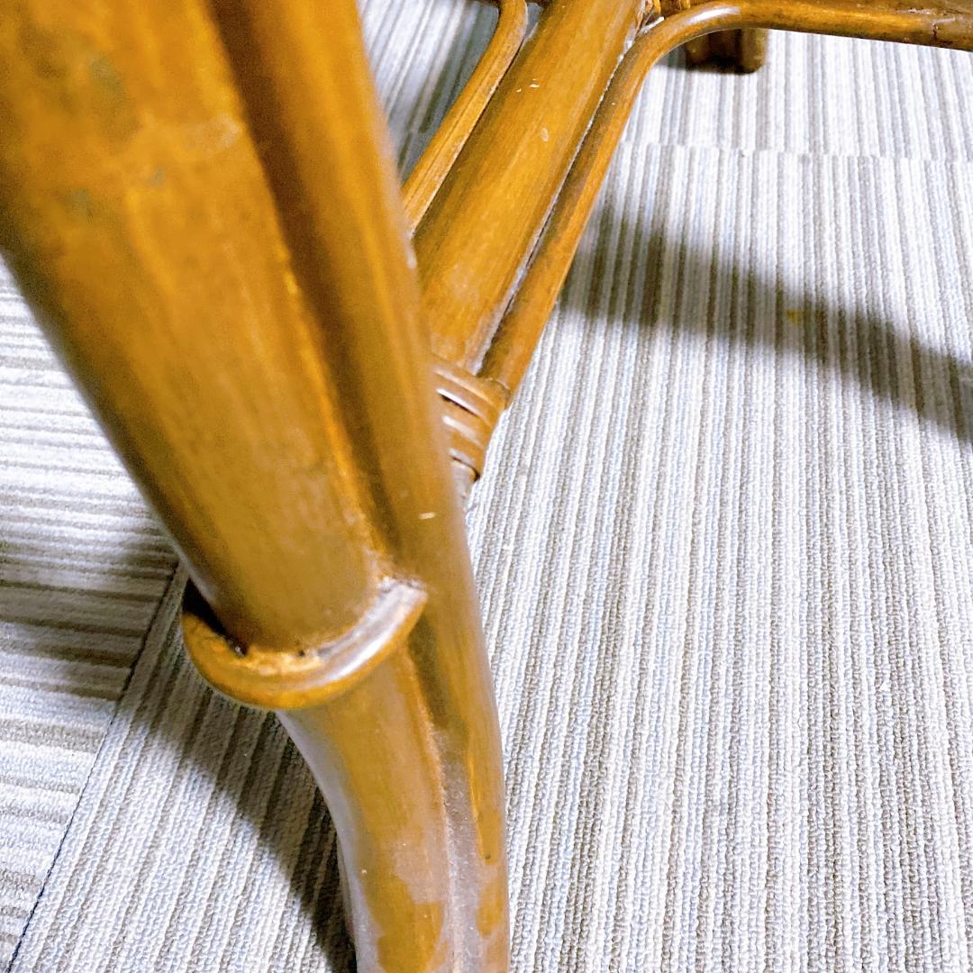 Michiko ラタン 丸テーブル とアスプルンド スツール セット