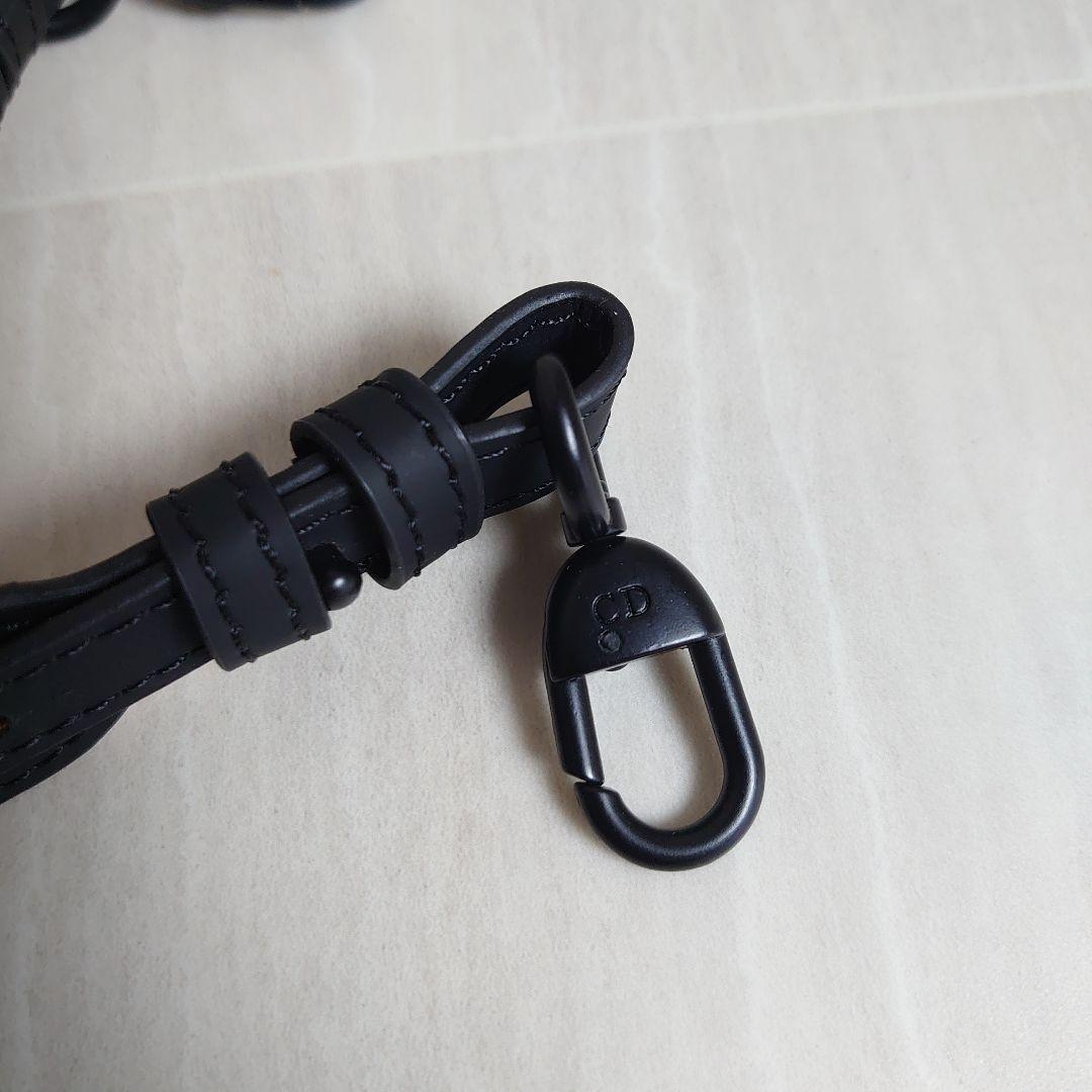 Dior ブラック レザー ショルダー バッグ ストラップ