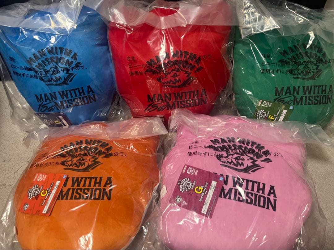 MWAM　一番くじ　C賞D賞Ｅ賞Ｆ賞Ｇ賞フェイスクッション　5種コンプセット