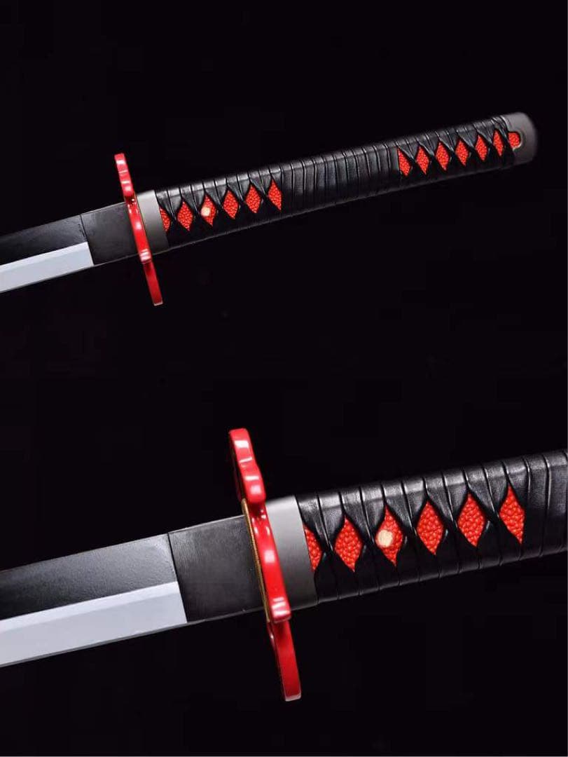 鬼滅の刃 竈門炭治郎 火神日輪刀 黒石目鞘 本牛革柄巻