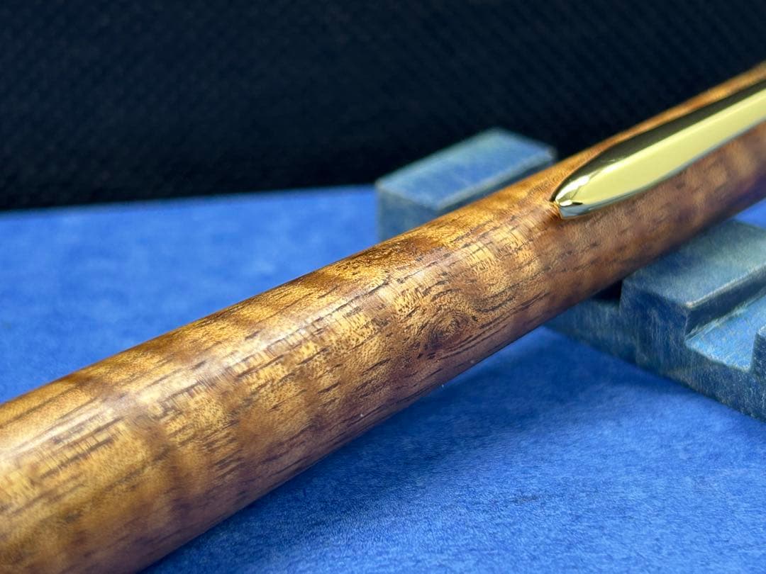 【早い者勝ち】ハワイアンコアカーリー　木軸ペン　加藤金属　ハンドメイド