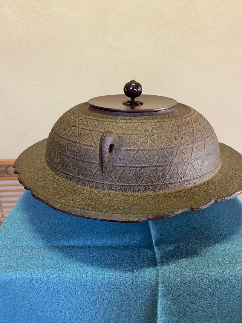 ⭐️本日限定⭐️茶道具/茶釜 透木釡 『桜川』菊地政光 作　工芸品